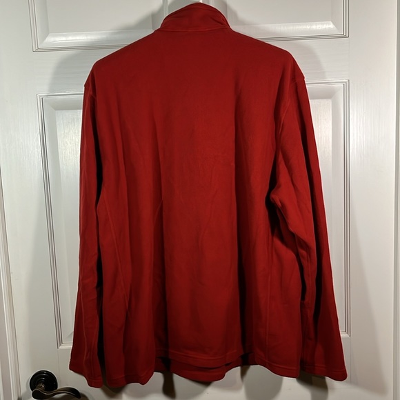 EXC The North Face Micro Fleece Zip Neck Pullover Top Men’s XL Burnt Red - Picture 7 of 17